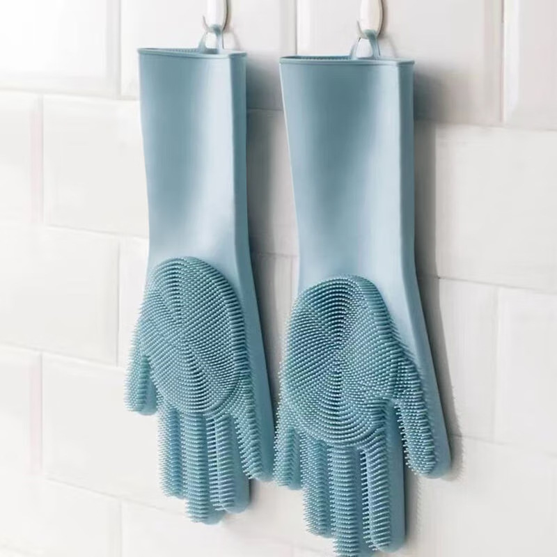 Silicone Dishwashing Gloves, M - đánh giá và giá Rubber Glove Cleaning