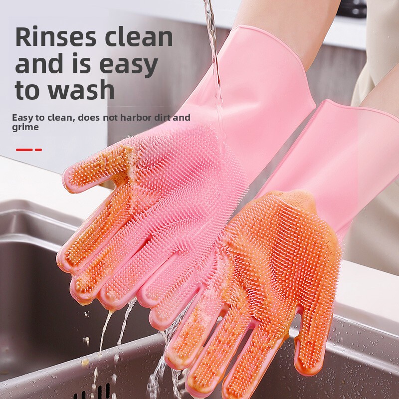 Silicone Dishwashing Gloves, M - đánh giá và giá Rubber Glove Cleaning