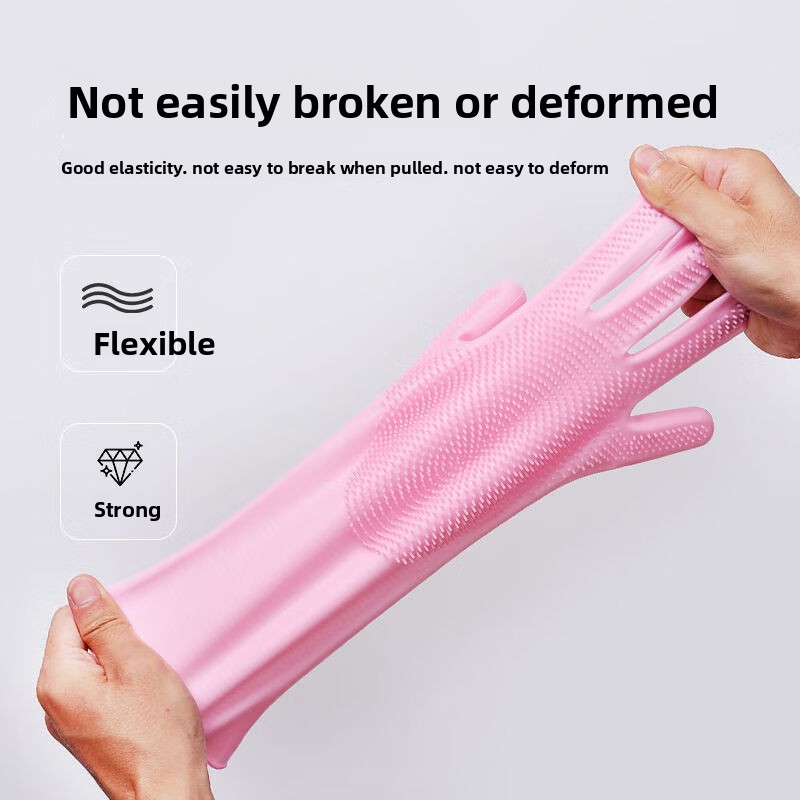 Silicone Dishwashing Gloves, M - đánh giá và giá Rubber Glove Cleaning