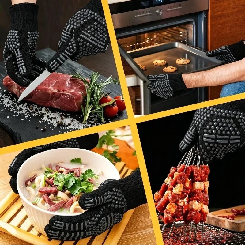 1pc/1 pair of Barbecue gloves  - đánh giá và giá Oven Mitt Silicone